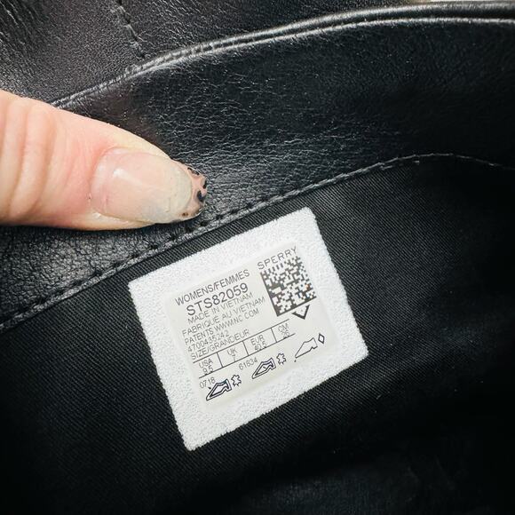 Sperry Top Sider Black Leather Booties Women’s Size 9.5 - Picture 10 of 11